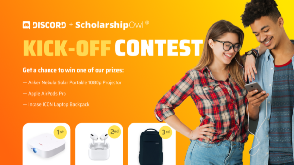 Enter the ScholarshipOwl Discord Community Kickoff Contest! Win an Awesome Prize!